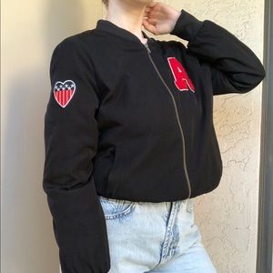 Black Bomber with American Flag (Forever 21)